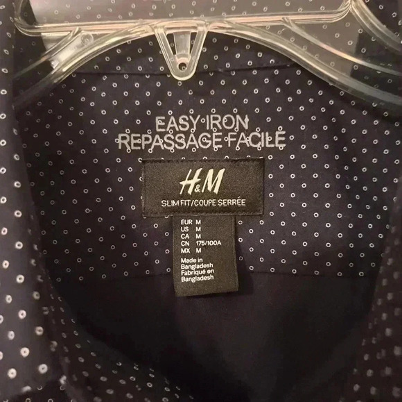 H&M Slim Button Down Size Medium EUC - Picture 3 of 4